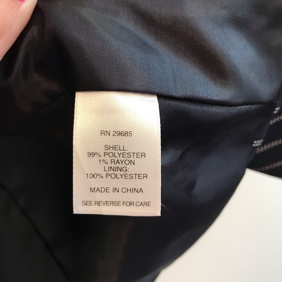 Pendleton | Petite Pinstripe Navy Blazer - Picture 6 of 7